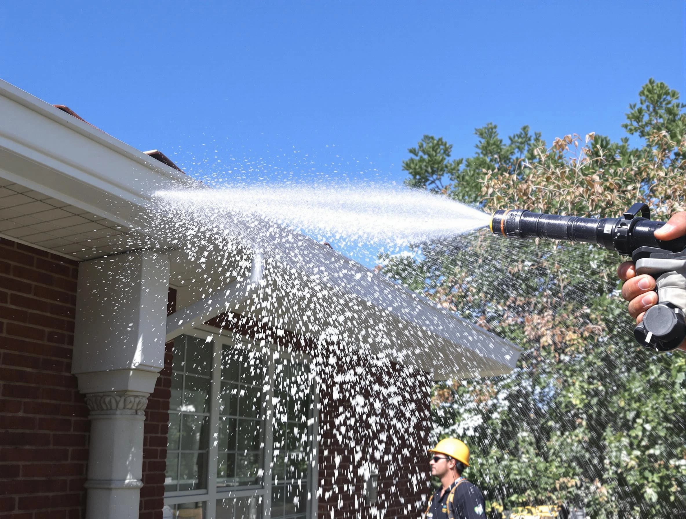 Cleared downspout by Wadsworth Roofing Company ensuring unrestricted flow in Wadsworth, OH