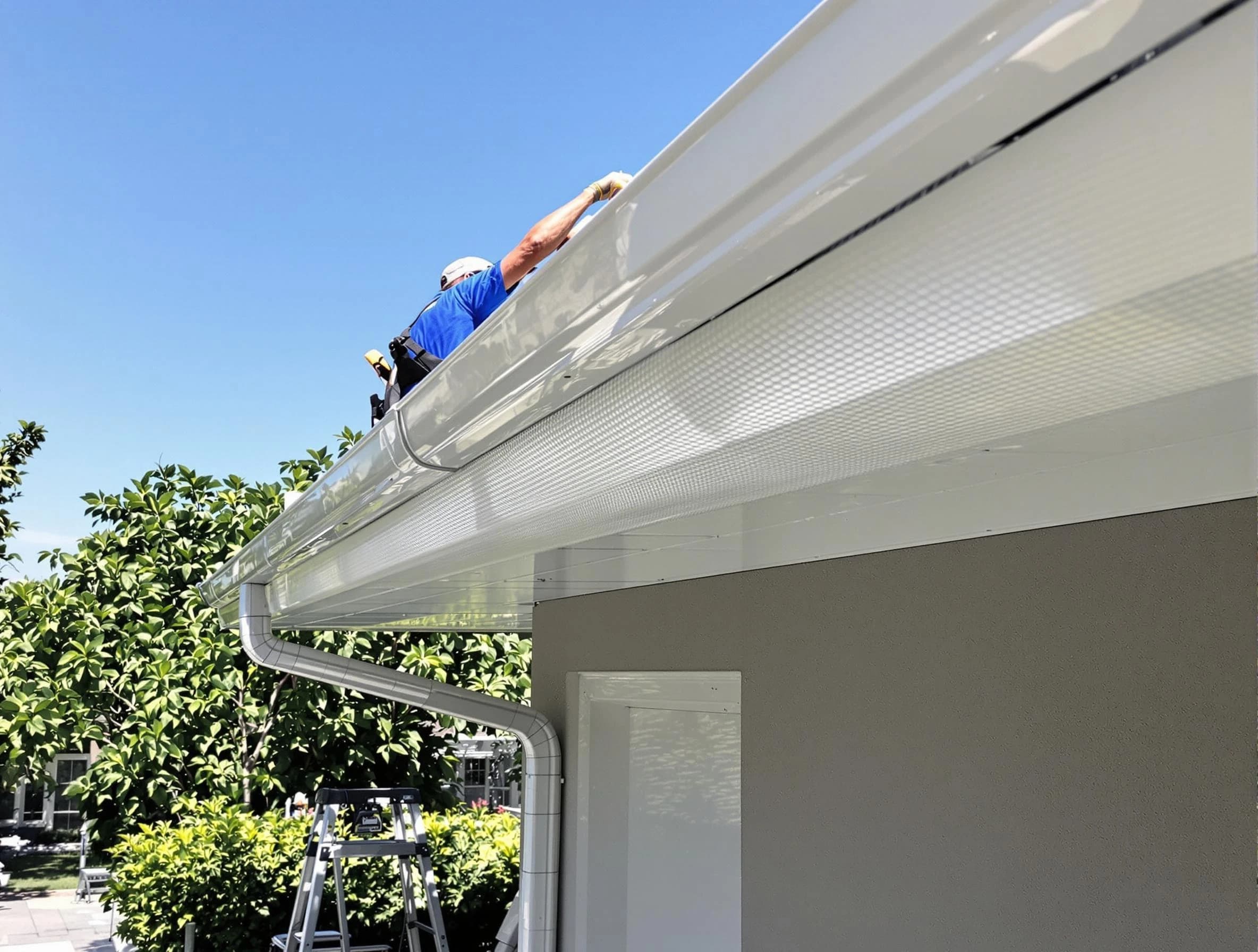 Debris-free gutter guard system by Wadsworth Roofing Company in Wadsworth, OH