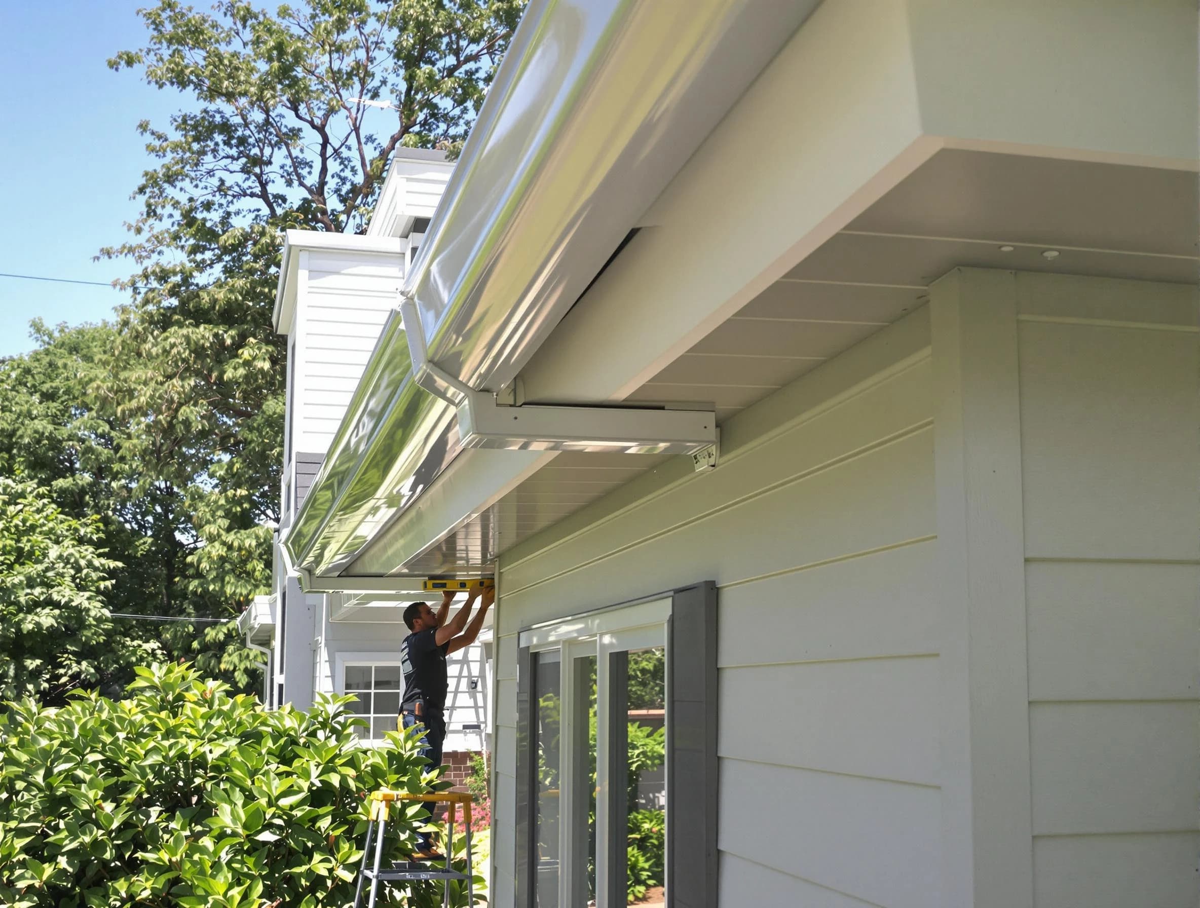 Properly aligned gutter system installed by Wadsworth Roofing Company in Wadsworth, OH