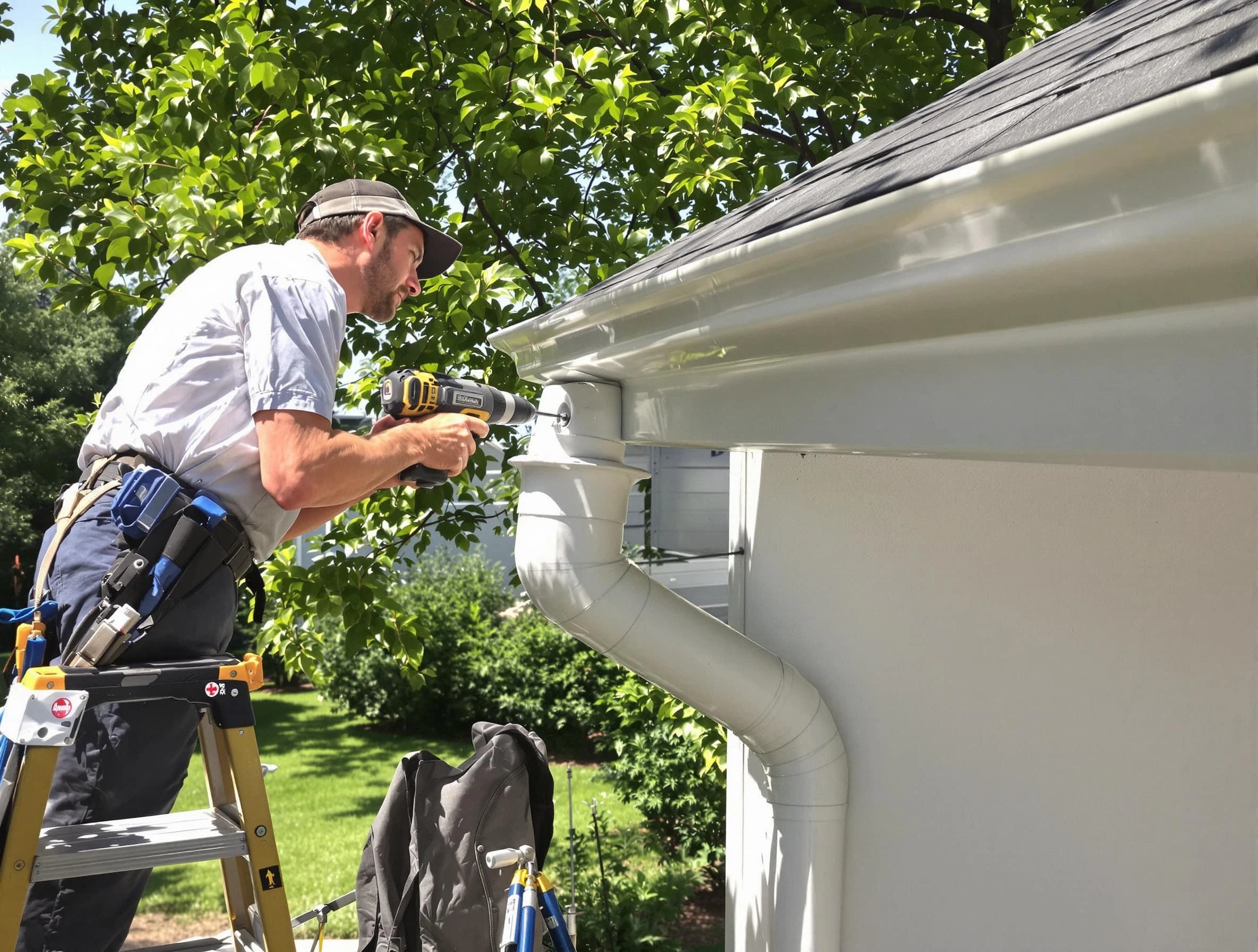 Properly installed rain gutters by Wadsworth Roofing Company in Wadsworth, OH