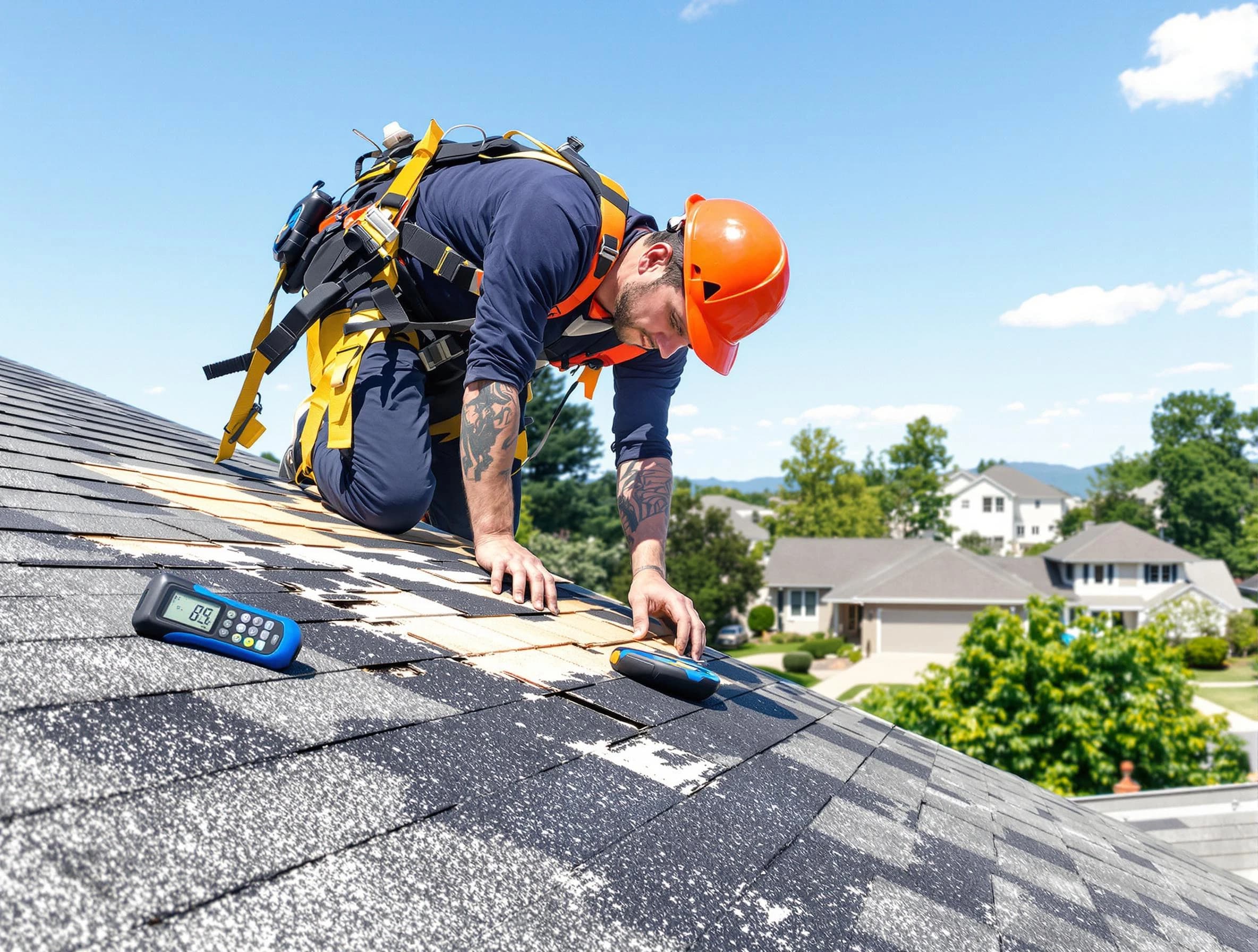 Wadsworth Roofing Company professional performing roof repairs in Wadsworth, OH